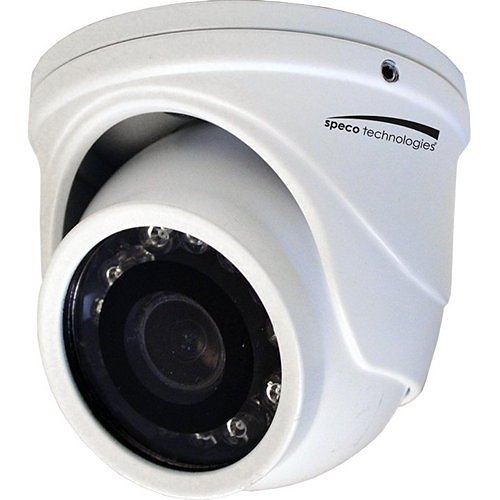 Speco mini HT471T Speco HT471T 4MP HD-TVI Mini IR Turret Camera, 2.9mm Lens, White